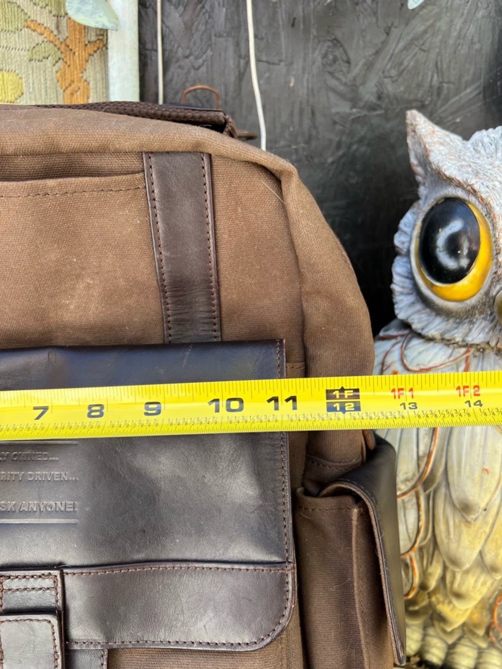 Cutter & Buck Canvas and Leather Backpack. - Picture 13 of 14